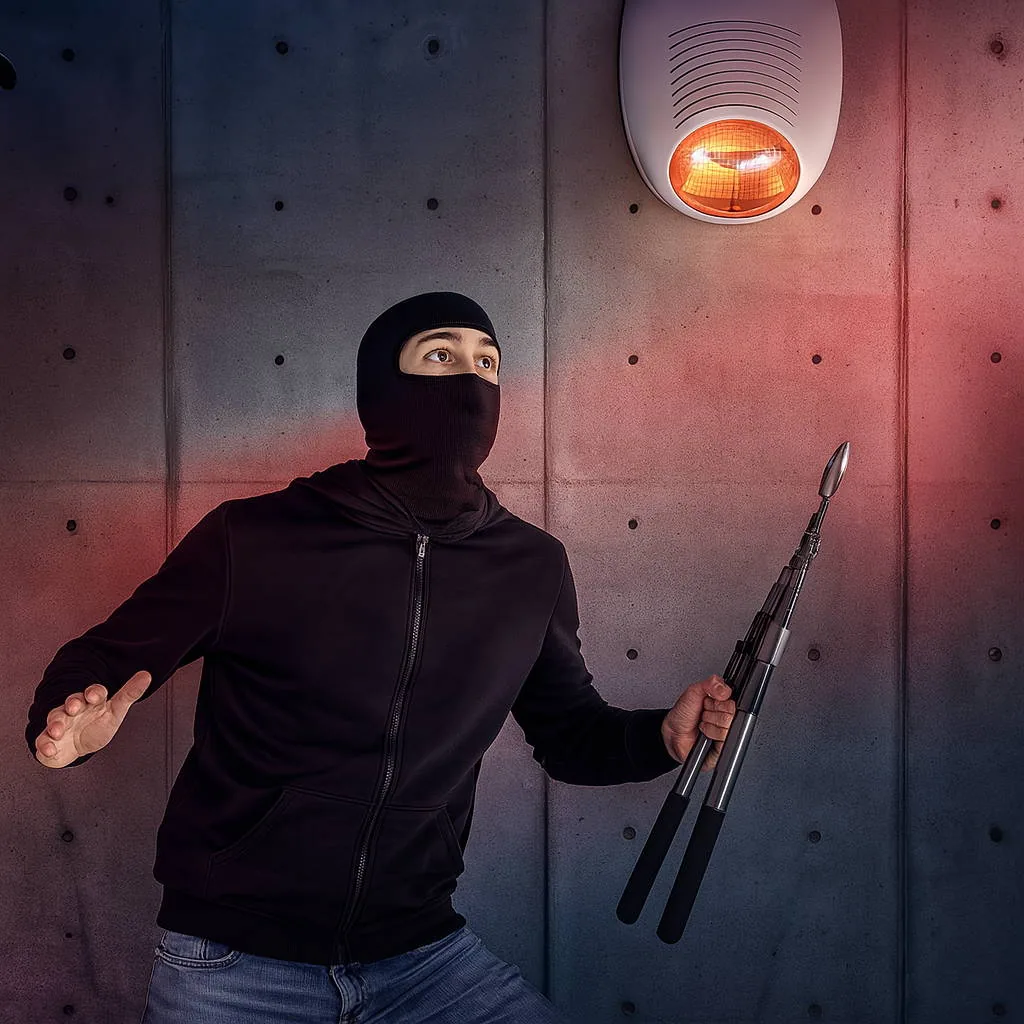 Intruso captado dentro de una casa